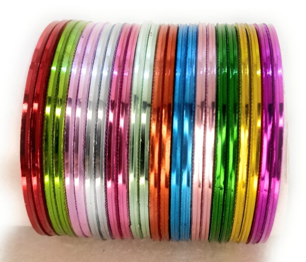 Shakya, Glossy Finish Multicolor 12 color /24 bangles for girl child - Image 3