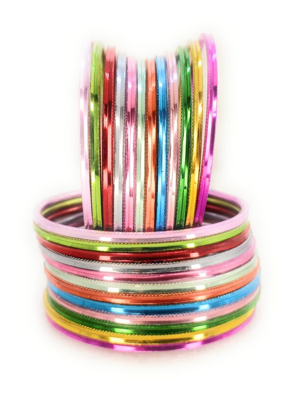 Shakya, Glossy Finish Multicolor 12 color /24 bangles for girl child - Image 4