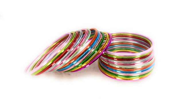 Shakya, Glossy Finish Multicolor 12 color /24 bangles for girl child - Image 2