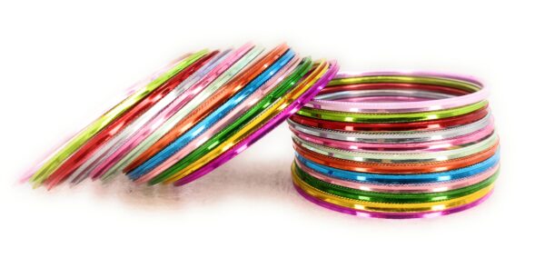 Shakya, Glossy Finish Multicolor 12 color /24 bangles for girl child - Image 5