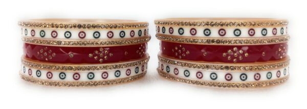 Shakya, Unique Design, Red Color,Dotted Bangles, Short Bridal Chuda Bangles set for Women & Girls - Image 5