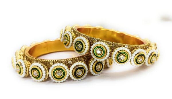 Shakya Handcrafted Beautiful Rajwadi Kada Bangle set of 02 for Women and Girls