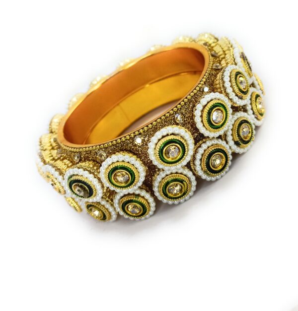 Shakya Handcrafted Beautiful Rajwadi Kada Bangle set of 02 for Women and Girls - Image 3