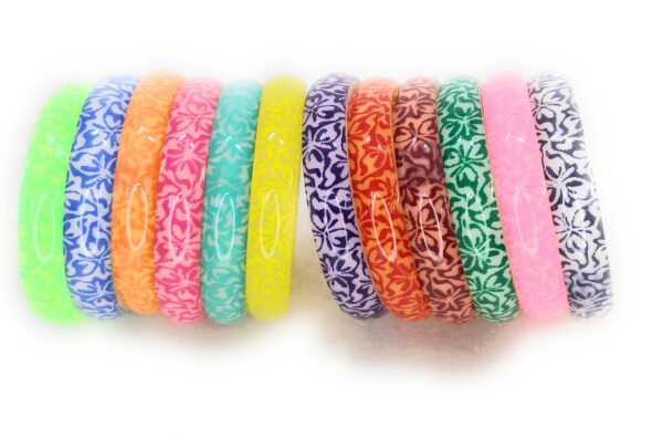 Flower Print,Vibrant Color,10mm Wide Kada Bangles for Girl Child - Image 4